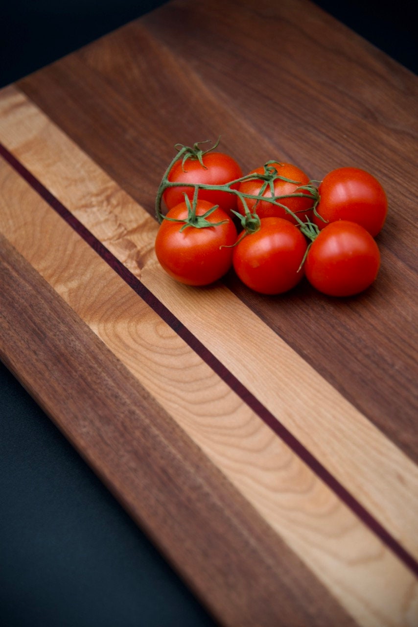 Cutting Board and Coasters Set - Walnut and Hard Maple, Perfect for Kitchen Prep and Entertaining, Perfect Gift