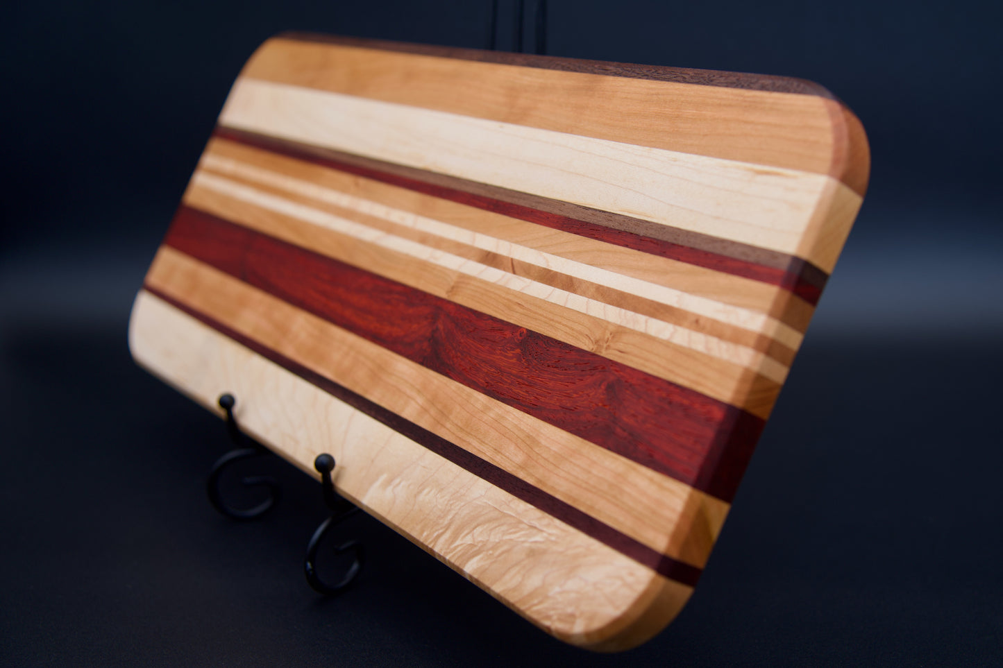 Handmade Wooden Serving Board. Made of Walnut, Hard Maple, Cherry and other types of wood. Perfect Gift