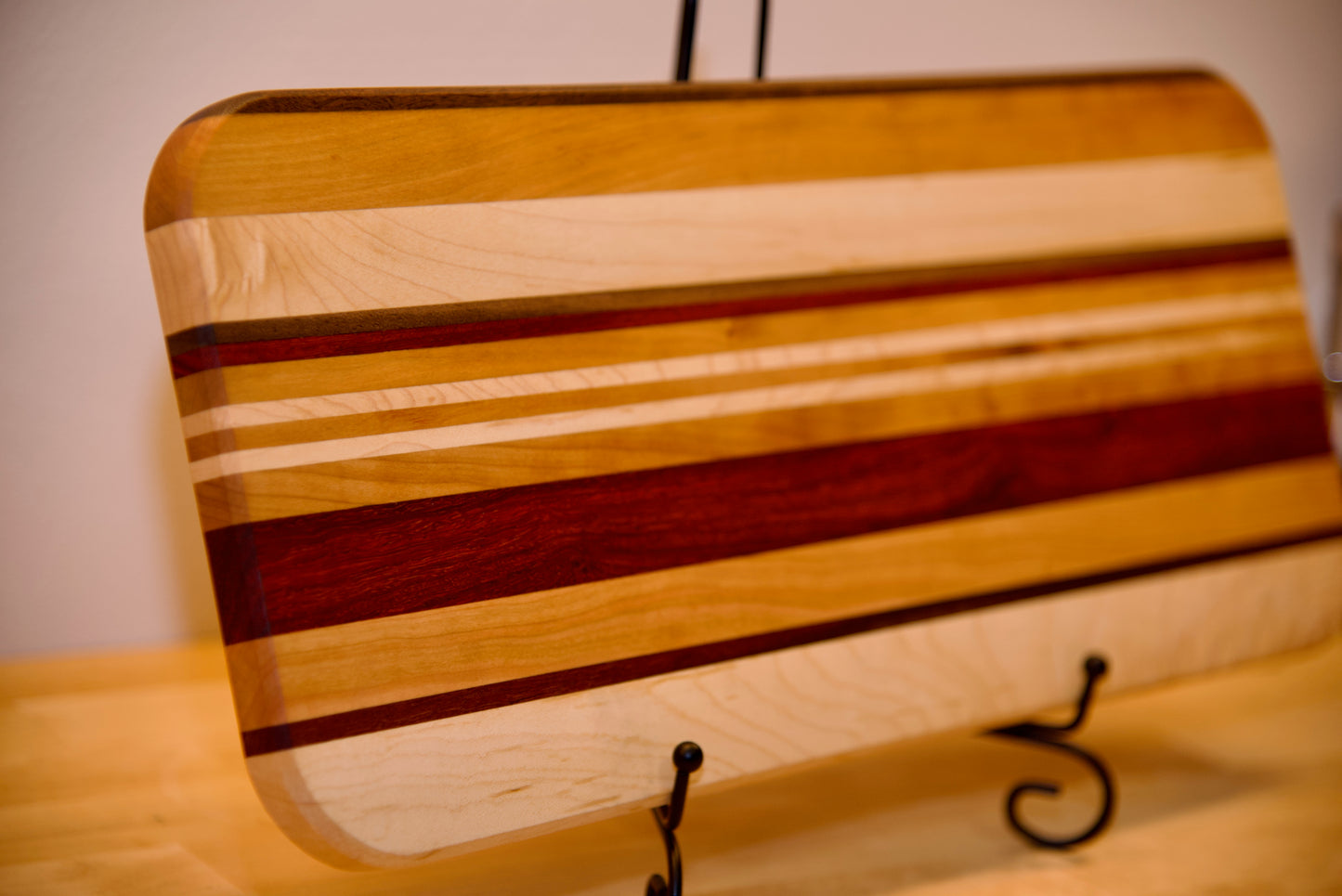 Handmade Wooden Serving Board. Made of Walnut, Hard Maple, Cherry and other types of wood. Perfect Gift