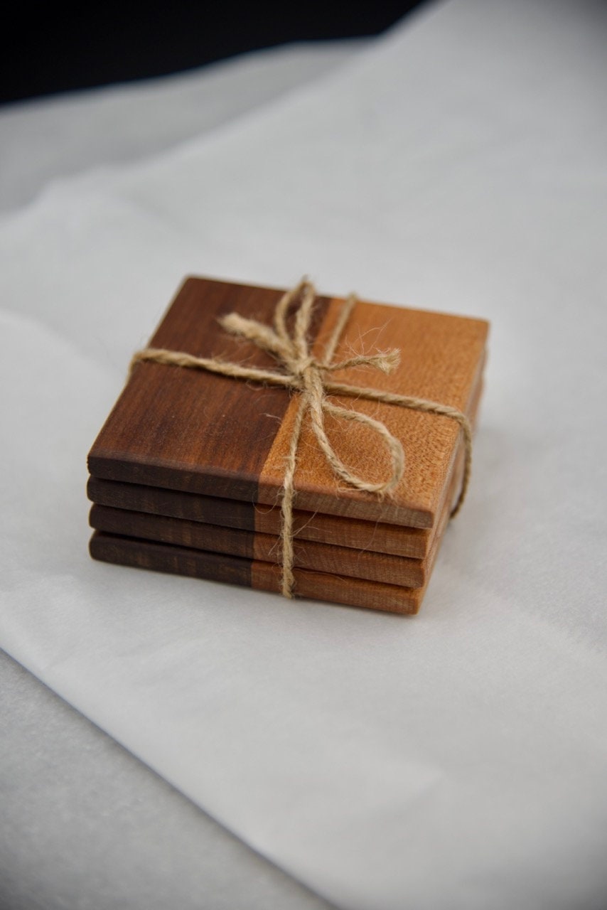 Cutting Board and Coasters Set - Walnut and Hard Maple, Perfect for Kitchen Prep and Entertaining, Perfect Gift